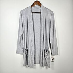 State of Day Intimates Women's Size M Gray Open Front‎ Lounge Cardigan NWT